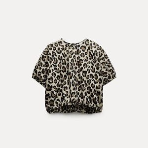 Zara 🐾🐾🐾 Animal Print Top ZW Collection - Size Large - NWT